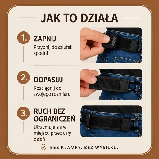 BezKlamry – elastyczny pasek bez klamry do spodni