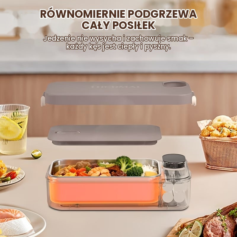 ObiadNaCiepło – bezprzewodowy lunchbox z podgrzewaniem, akumulator 7200 mAh