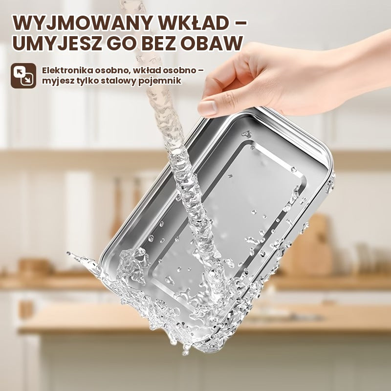 ObiadNaCiepło – bezprzewodowy lunchbox z podgrzewaniem, akumulator 7200 mAh