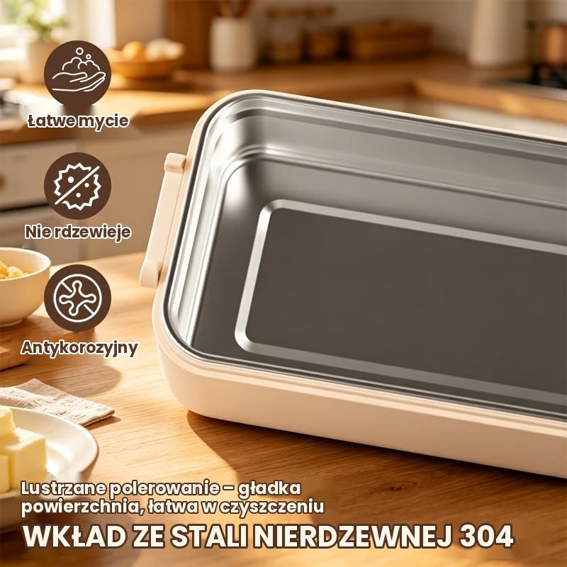 ObiadNaCiepło – bezprzewodowy lunchbox z podgrzewaniem, akumulator 7200 mAh
