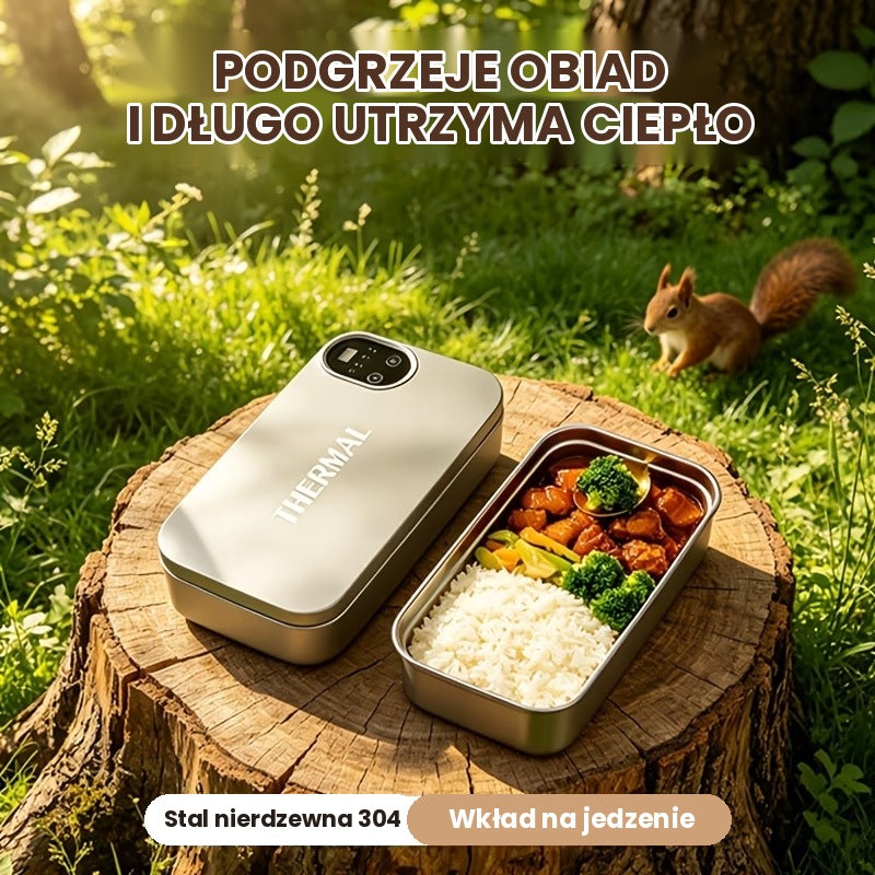 ObiadNaCiepło – bezprzewodowy lunchbox z podgrzewaniem, akumulator 7200 mAh