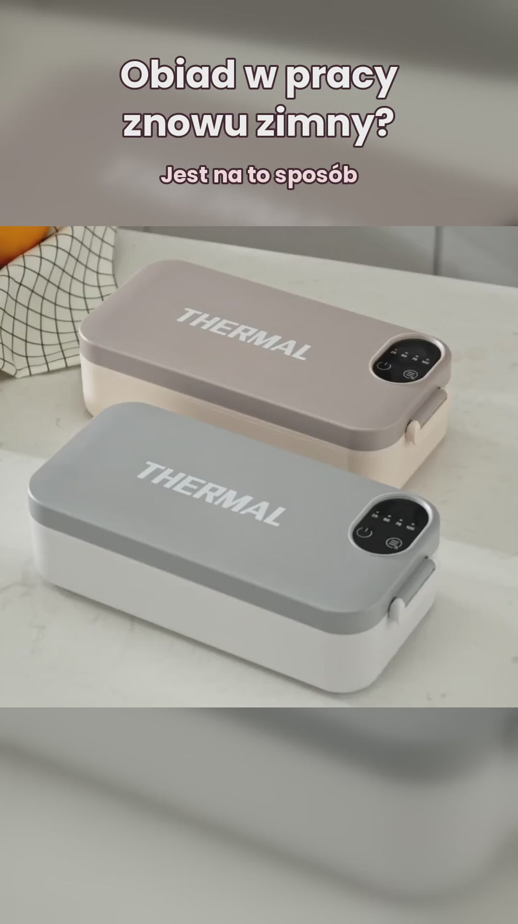 ObiadNaCiepło – bezprzewodowy lunchbox z podgrzewaniem, akumulator 7200 mAh